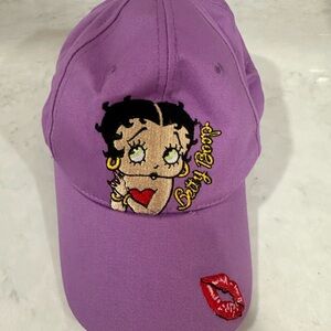 Betty Boop Vintage Embroidered Purple Baseball Cap